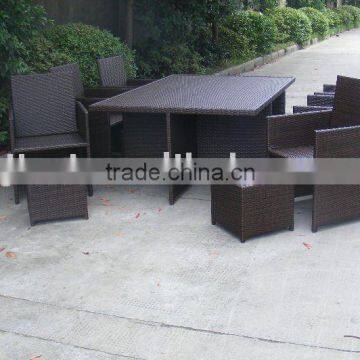 rattan cube table