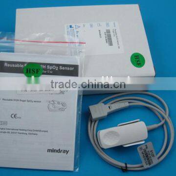 Used original finger clip reusable adult spo2 sensor, Mindray 512F-30-28263 spo2 Probe