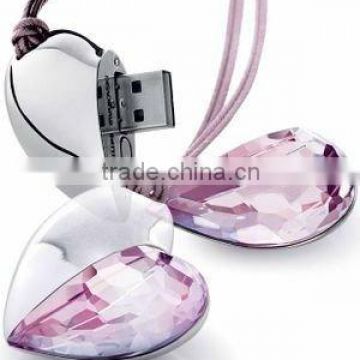 Love heart pink Jewelry usb flash drive