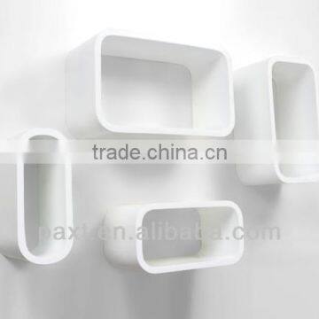 decorative set4 wooden wall cube shelf design