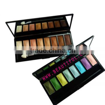 8 color eyeshadow series: with eyeshadow brush/ cosmetics/glitter eyeshadow/wholesale eyeshadow palette