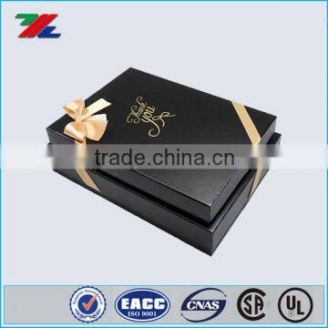 factory direct sales simple black gift paper box