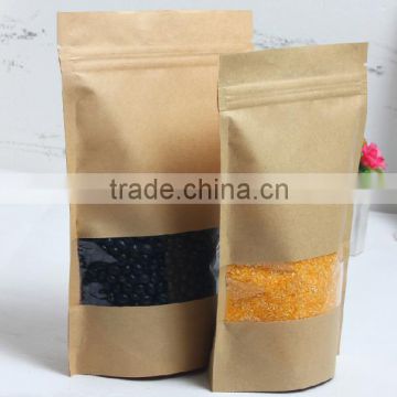 Stand up pouch/Kraft paper bag with zipper top/Nuts packaging bag