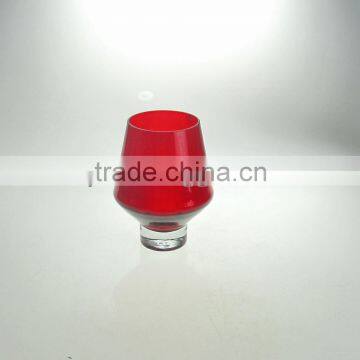 Red glass votive candle holder wholesale