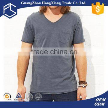 Hongxiong OEM cheap wholesale 100% cotton v neck t shirts men