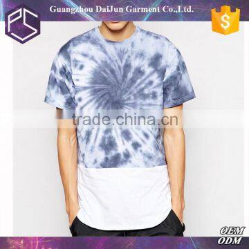 2016 Guangzhou OEM Hongxiong hot selling men summer short sleeves wholesale 100%cotton fashion high quality tie dye t shirt