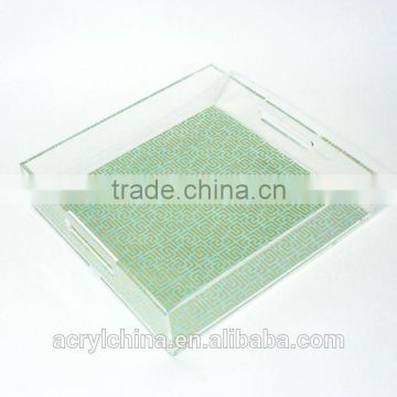 New in Box Modern Clear Acrylic Serving Tray