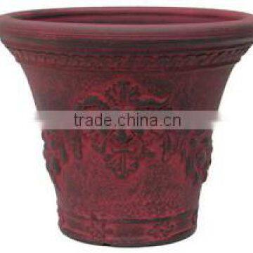 red clay cone shape garden miniature plastic flower plant pots