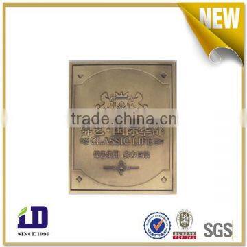 customized wine brand metal logo plate