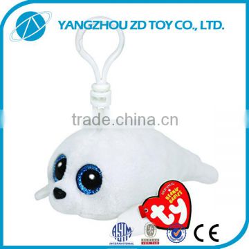 lovely fashionable soft plush seal keyring