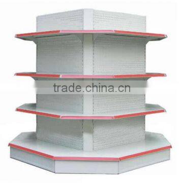 Plastic coating metal gondola supermarket shelf