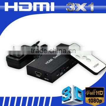 3 PORT HDMI 1.3 1080P Switcher Switch Splitter for HDTV DVD PS3 Xbox 360 US