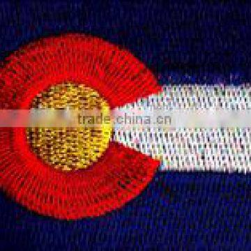 Sew on flag design patches custom embroidery patch for hat