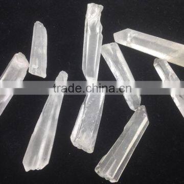 Natural Crystal Clear Quartz Point Charm Necklace on Top for Jewelry photo-2