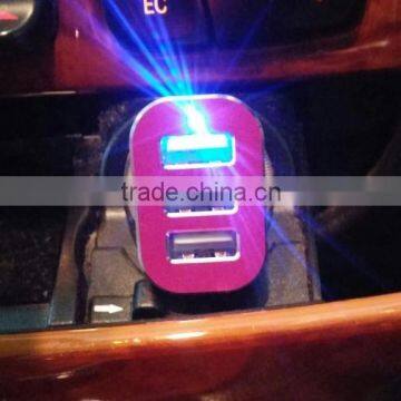 Hot New Stylish 3 USB Car Charger With Aluminium Finish photo-2