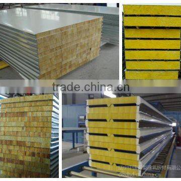 ISO certificated Color steel sandwich panel /rockwool sandwich panel for wall