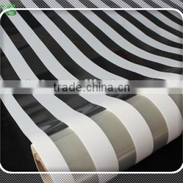 Pet decorative 36mm window film sliding glass doors matte white stripe film