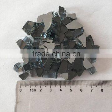 navy broken tempered glass for fireplace decoration
