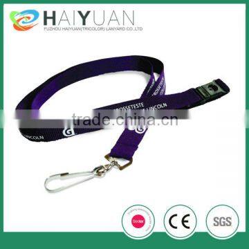 Custom Cheapest Flat Polyester Bulk Lanyard With J Hook