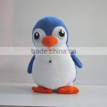 blue walking and flapping penguin