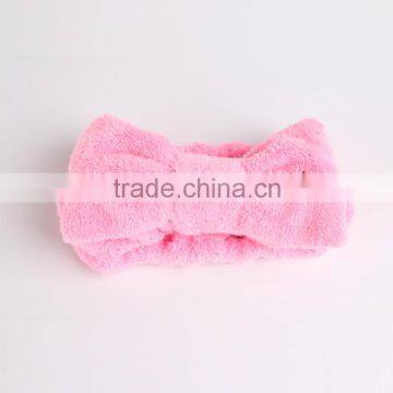 Pink Coral Fleece Soft Hairband Girl Decoration Bandeaux photo-2