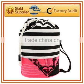 Fashion cotton drawstring bag backpack