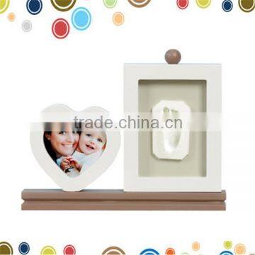 Baby birthday decorations wood clay photo frame