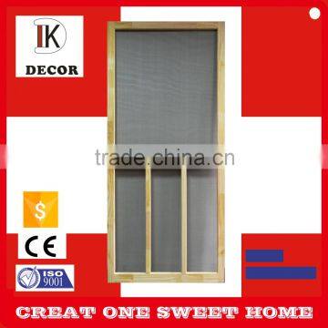 2-Bar Solid Pine Wood Screen Door for Mosquito Repelling