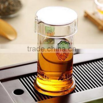 borosilicate glass tea mugs with two handle 200ml