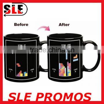 11oz custom high quality heat sensitive color change mug,best sale bulk promotional gift personalize design ceramic magic cup