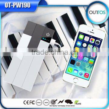 New paino style phone charging bank mobile phone portable charger 10000mah