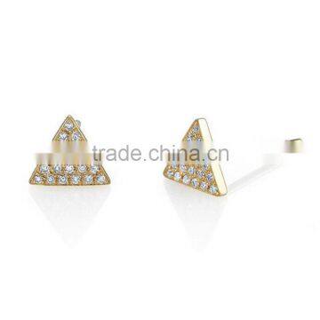 New arrival design triangle fashion gold earring models