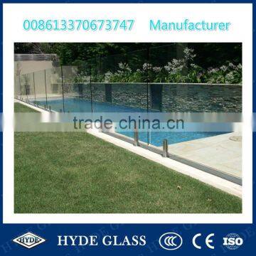 China 15mm tempered banister fence glass