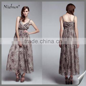 Wholesale Custom Design Spaghetti Strap Long Dress Fashion