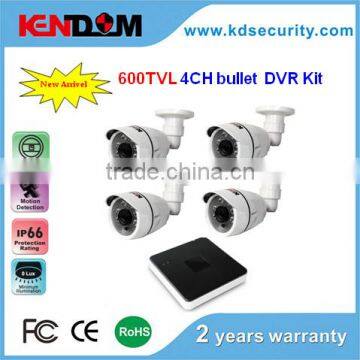 Wholesale 4ch DVR kit Cheap CCTV System H.264 DVR 4 Bullet Camera cctv home security system kit