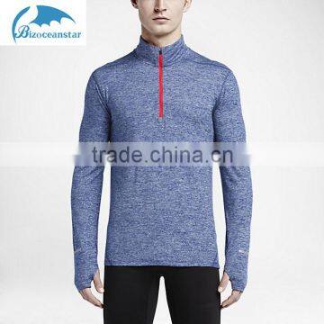 American t-shirt mens long sleeve gym t-shirts skin tights training gym shirt