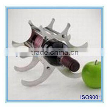 Laser cutting metal steel wine holder with mirror polishing