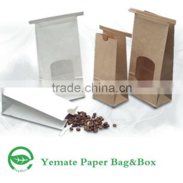 Cheap machine made white brown kraft sos paper bag without handle & pringting