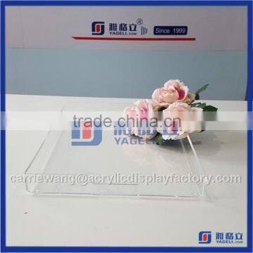 China Yageli Clear Acrylic Serving Trays Wholesale With Handle photo-3