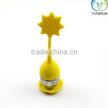 Reusable Tools Gift Yellow Snowflake Shape Stainless Steel Tea Infuser