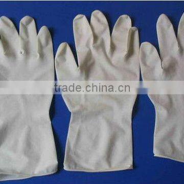 powdered medical rubber examination glove