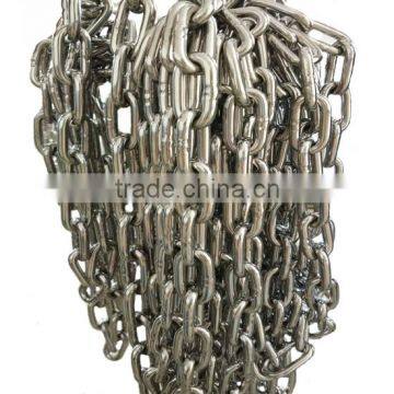 DIN763 Stainless steel long link chain, grade 304, different diameter and length