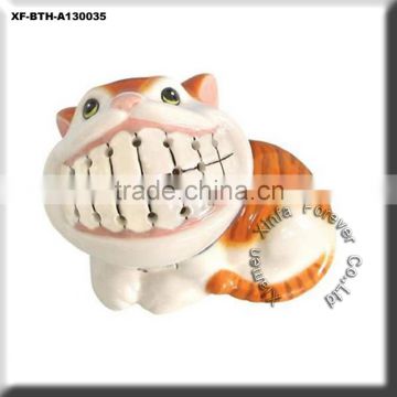 cat ceramic toothpick holder