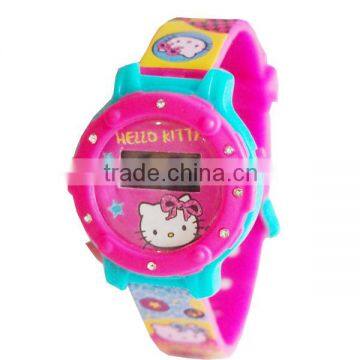 Children digital diamond slim watch