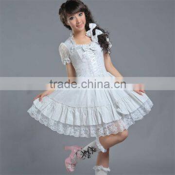 Glp 2013 Goethe lolita solid color ribbon ruffle decoration 81118 one-piece dress
