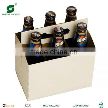 Blank white cardboard wine box