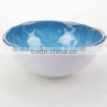 Unique crack design vintage style melamine bowl