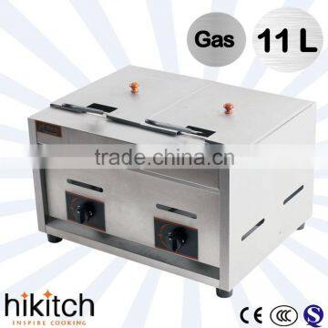 Supply commercial 11L lpg gas deep fryers machine/tornado potato gas fryer