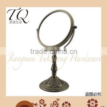 Antique table metal cosmetic mirror