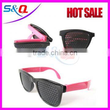 Foldable Pinhole plastic sunglasses